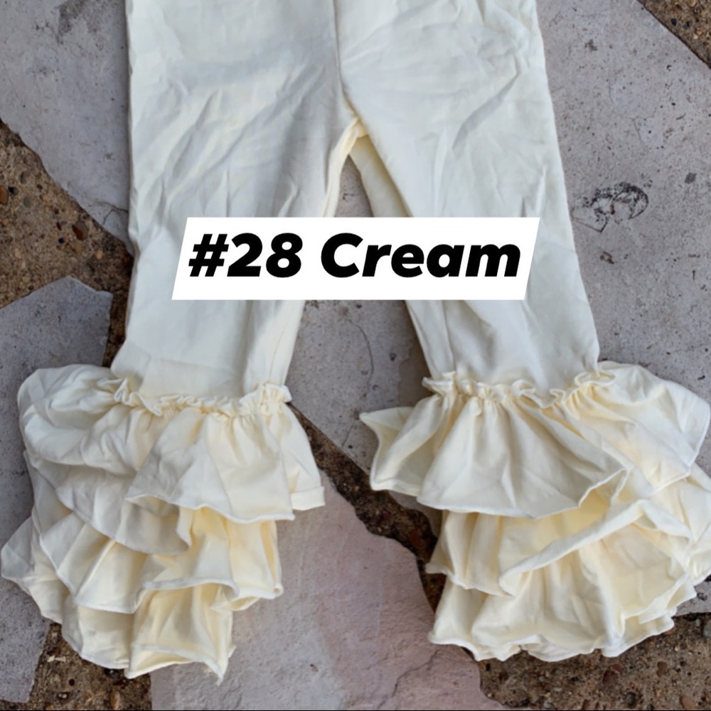 #28 Boutique Girls Triple Ruffle Bell Pants